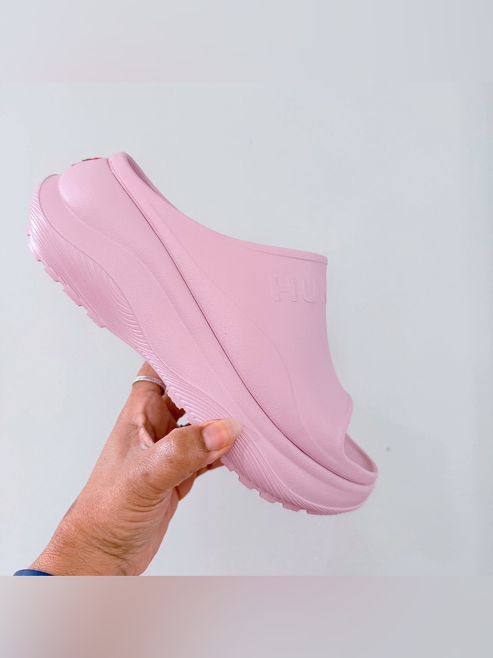 Hunter Haddie Pink Platform Slide Sandals - Picture 3 of 10